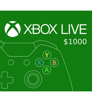 XBOX Live $1000 Prepaid Card Region: MEXICO Xbox One Key 
